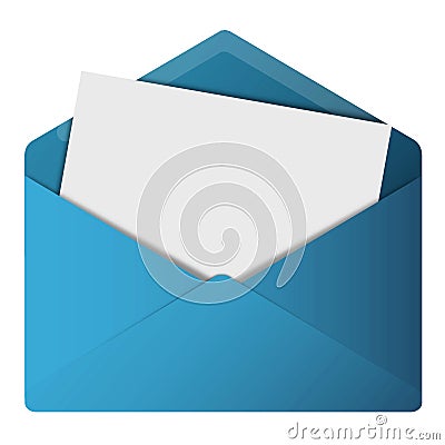 Open Envelope Stock Photo