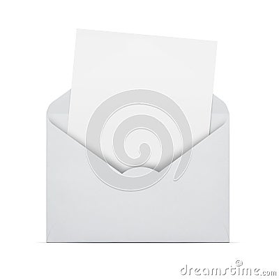 Blank letter in an envelope Stock Photo