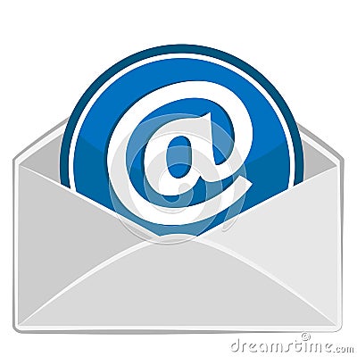 Open envelope. Email design Vector Illustration