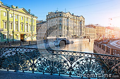 The open fence of the Singers` Bridge Stock Photo