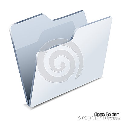 Open folder icon. Vector Illustration