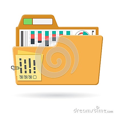 Open Folder Icon Vector Illustration