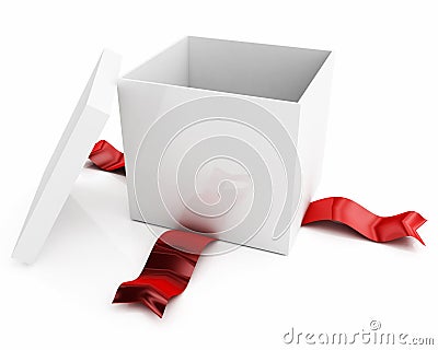 Open gift box surprise Stock Photo