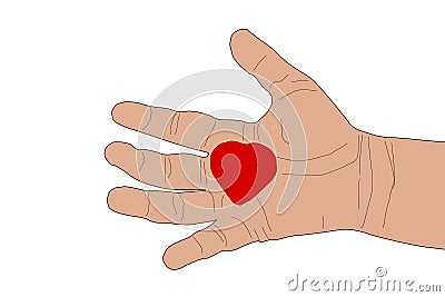 Open hand Vector Illustration