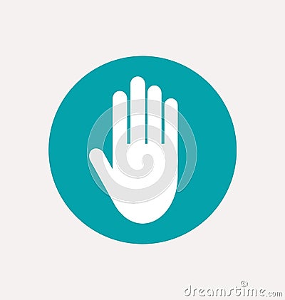 Open hand icon Vector Illustration