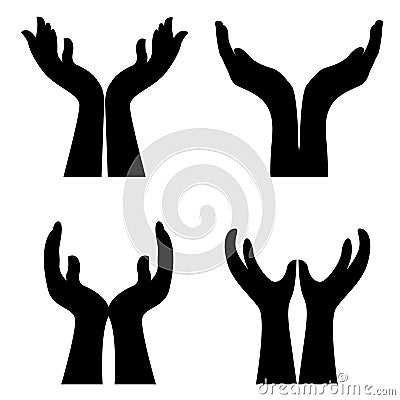 Open hands Vector Illustration