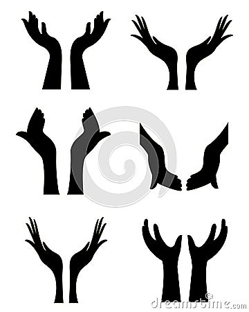 Open Hands Vector Illustration