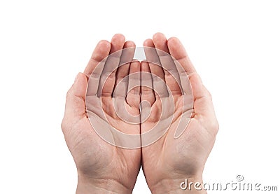 Open hands. Holding, giving, showing concept. Stock Photo