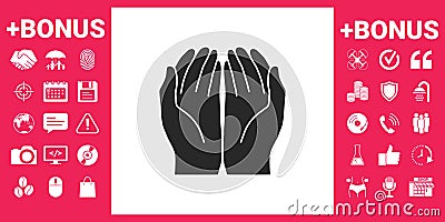 Open hands icon Vector Illustration