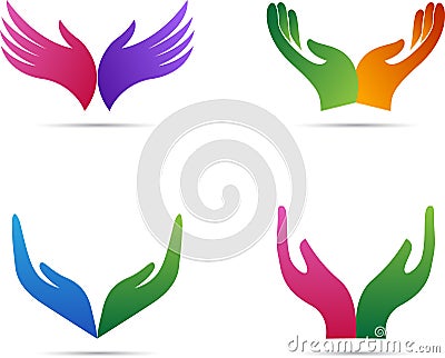 Open hands Vector Illustration