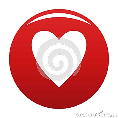 Open heart icon vector red Vector Illustration