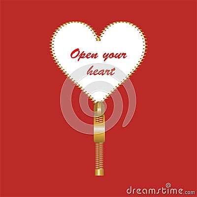 Open heart Vector Illustration