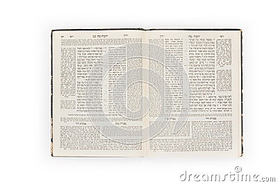 Open Hebrew bible book on Jeremiah Stock Photo