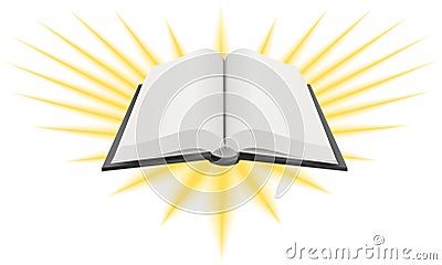 Open Holy Book Illustration Vector Illustration