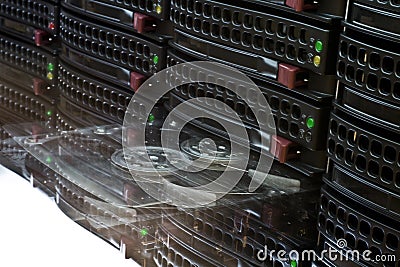 Open hot swap HDD Stock Photo