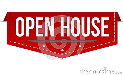 Open house banner design Vector Illustration