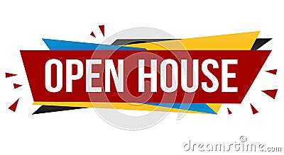 Open house banner design Vector Illustration