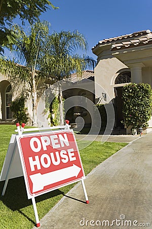 Open House Sign Stock Photo