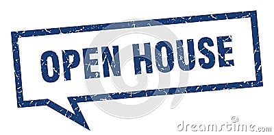 open house speech bubble. Vector Illustration