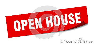 open house sticker. Vector Illustration