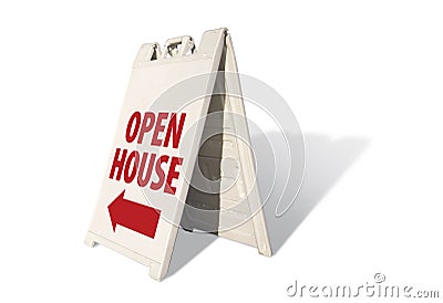 Open House Tent Sign Stock Photo