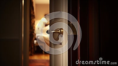 Open internal door in the room Stock Photo