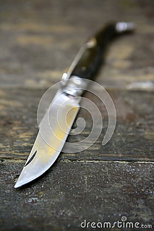 Open knife hand weapon Stock Photo