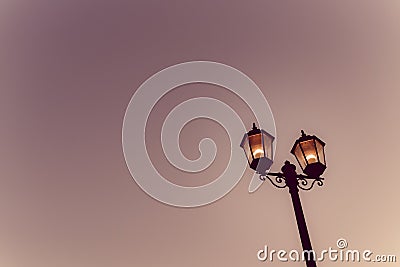 Open lamp night light dark Stock Photo