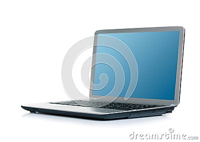 Open laptop computer Stock Photo