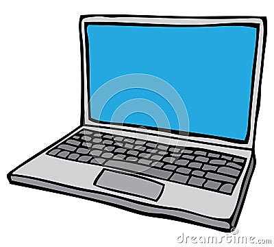 Open laptop computer Vector Illustration