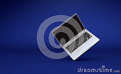 Open laptop computer Stock Photo