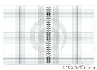 Open letter format notebook isolated on white background mock up Vector Illustration