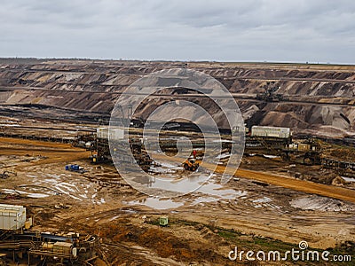 Open lignite mine in Germany Stock Photo