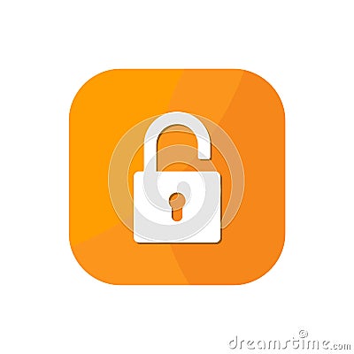 Open Lock Vector Illustration