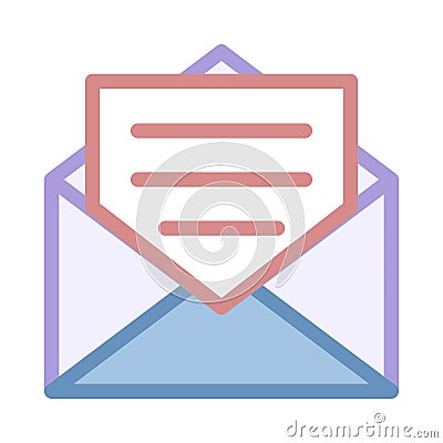 Open mail icon Stock Photo