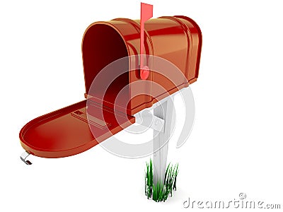 Open mailbox Stock Photo