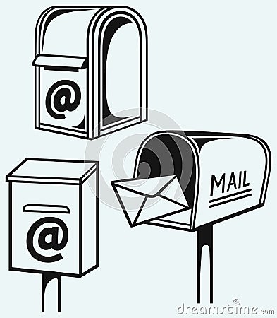 Open Mailbox with letters Vector Illustration