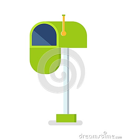 Open Mailbox Vector Isolated Icon. Letter Box Vector Illustration