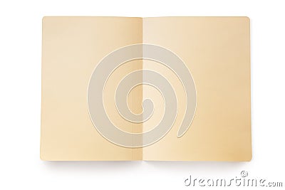 Open Manila Folder (with Path) Stock Photo