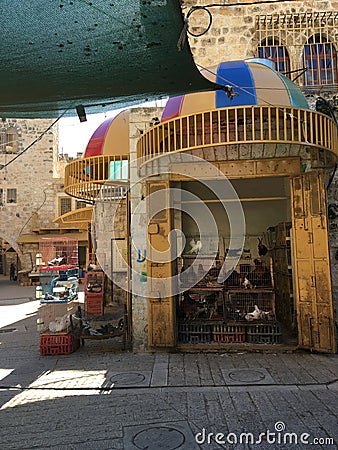 Open market at HÃ©bron, West Bank Editorial Stock Photo