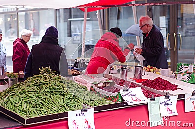 Open market in Tampere Finland Editorial Stock Photo