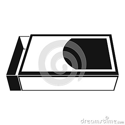 Open matchbox icon, simple style Vector Illustration