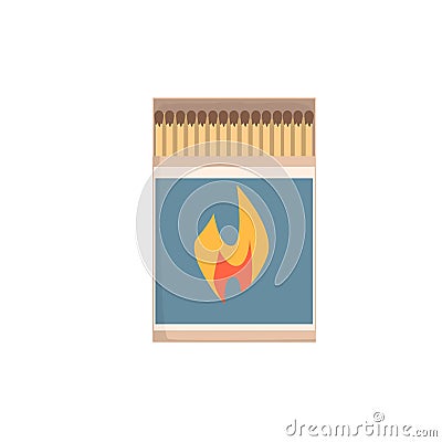 Open matchbox with matches vector Illustration Vector Illustration