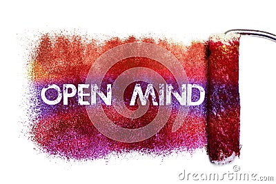 The open mind word painting Stock Photo