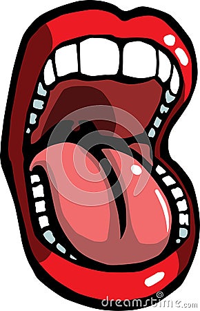 Open mouth Vector Illustration