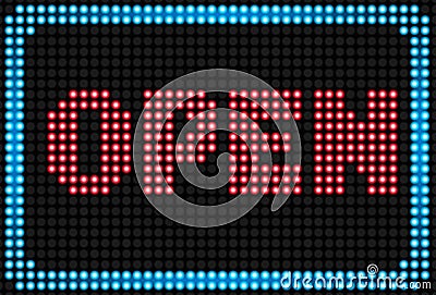 Open neon sign background Vector Illustration