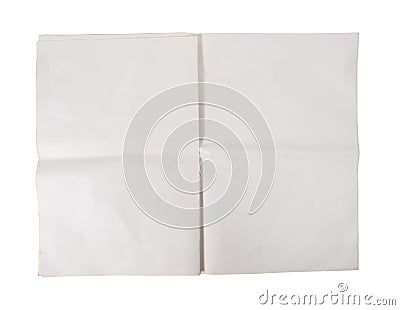 Blank newspaper isolated Stock Photo