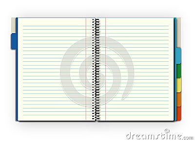 Open notebook Stock Photo