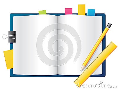 Open notebook Vector Illustration