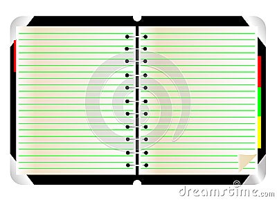 Open Notebook vector Vector Illustration